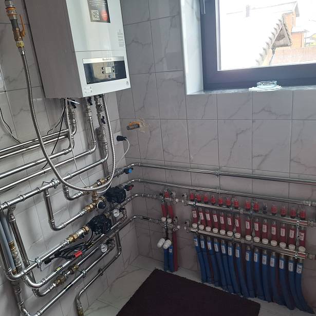 Монтаж газового настенного котла